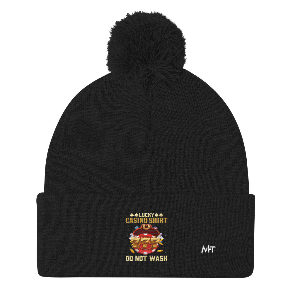 Lucky Casino Shirt Do Not Wash - Pom-Pom Beanie by DarkByteGear