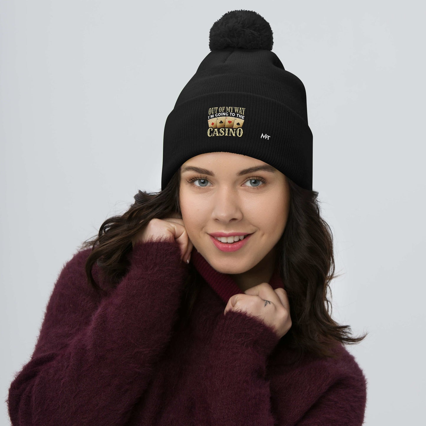 Out of My way; I am Going to the Casino - Pom-Pom Beanie by DarkByteGear