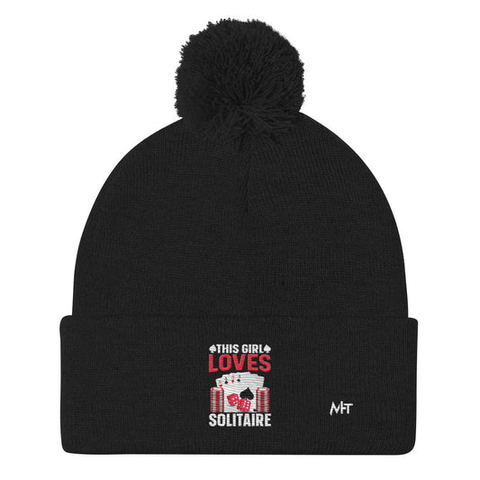 This Girl Loves Solitaire - Pom-Pom Beanie by DarkByteGear