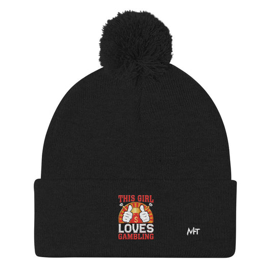 This Girl Loves Gambling - Pom-Pom Beanie by DarkByteGear