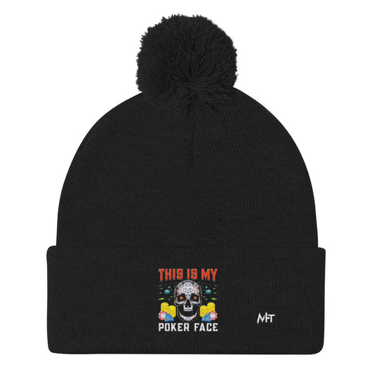 This is My Poker Face - Pom-Pom Beanie by DarkByteGear