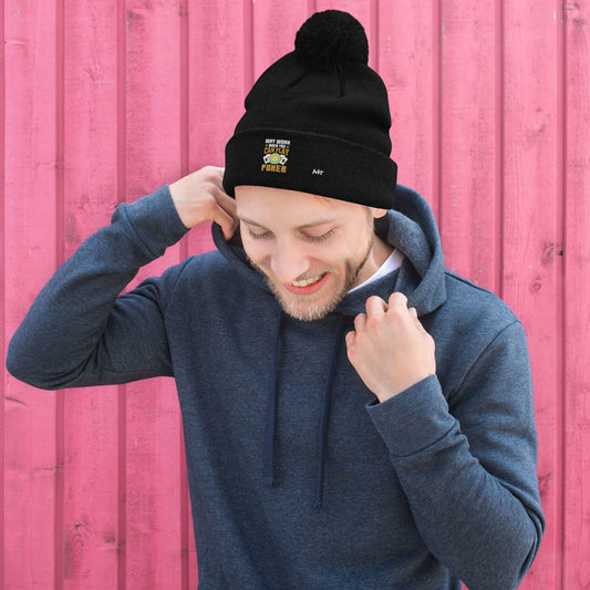 Why Work when you can Play Poker - Pom Beanie by DarkByteGear