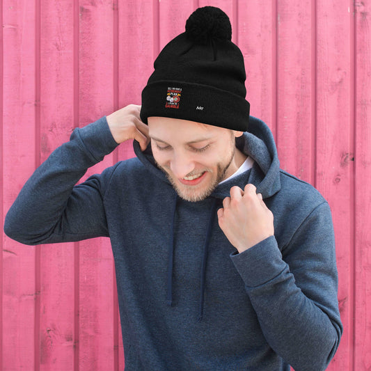 I Have a Retirement Plan; I Plan to Gamble - Pom-Pom Beanie by DarkByteGear