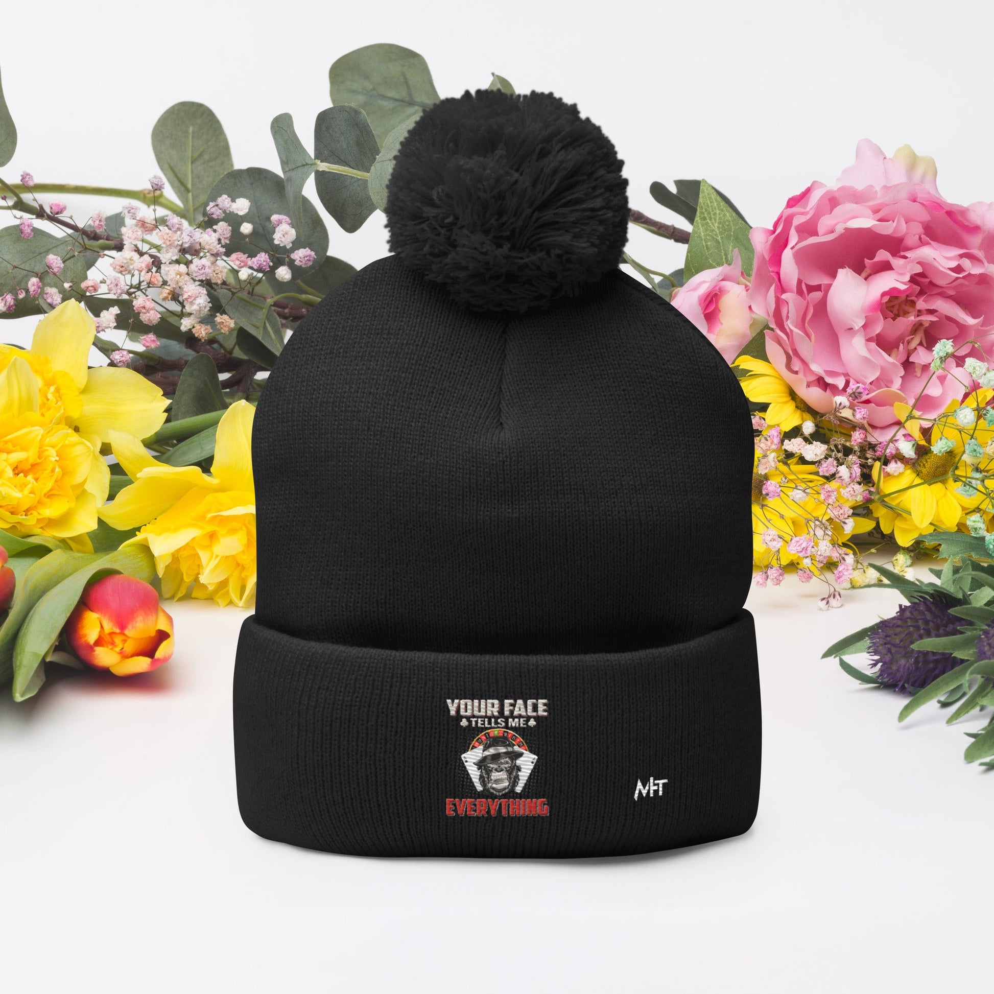 Your Face Tells me Everything - Pom-Pom Beanie by DarkByteGear
