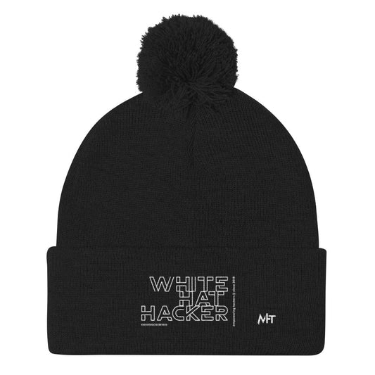 White Hat Hacker - Pom-Pom Beanie by DarkByteGear