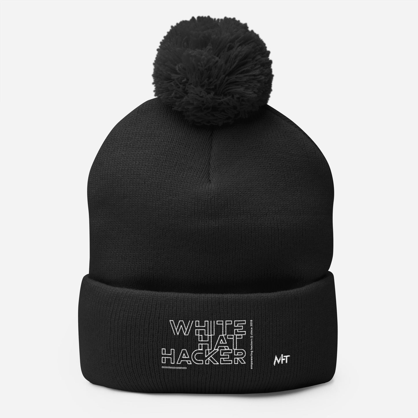 White Hat Hacker - Pom-Pom Beanie by DarkByteGear