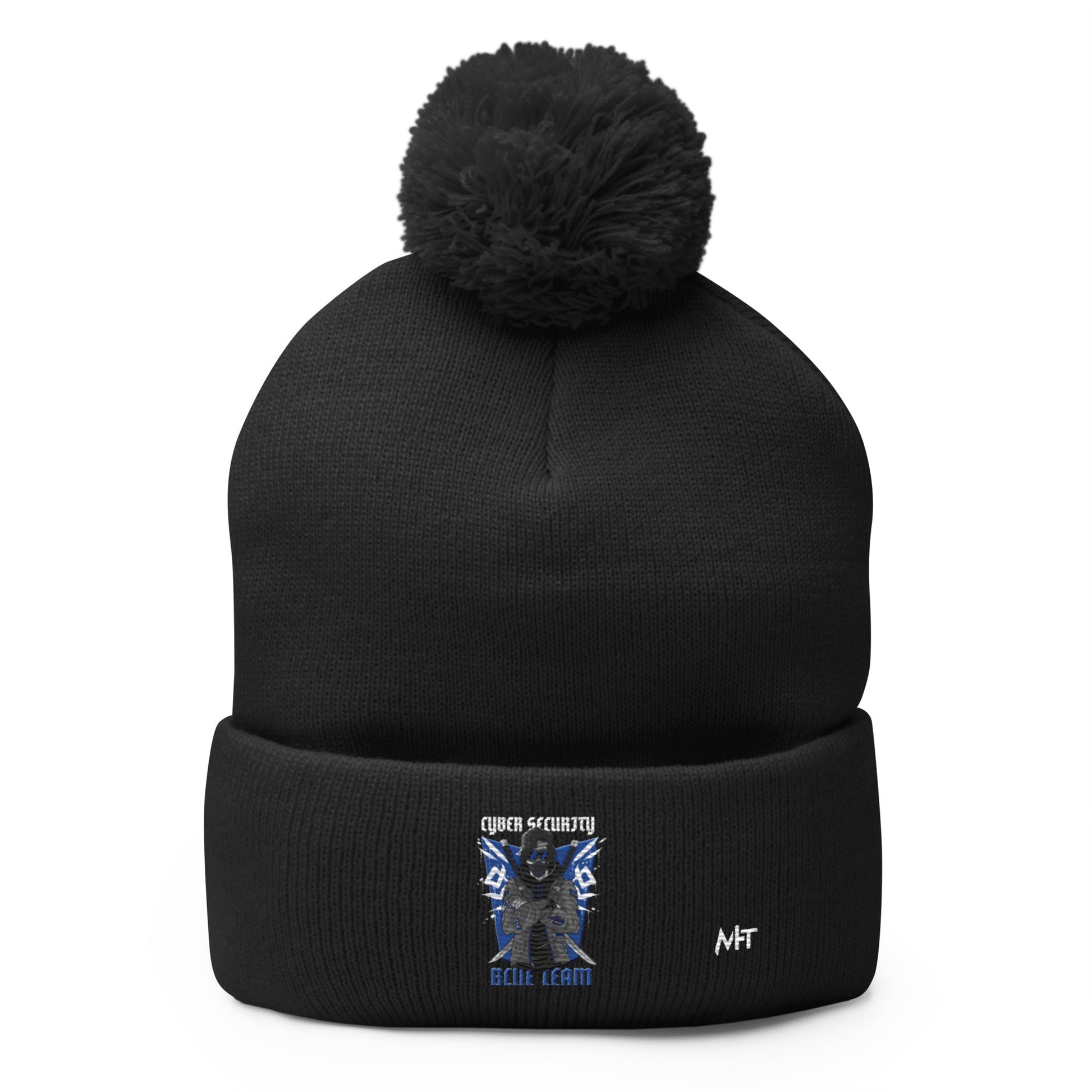 Cyber Security Blue Team V3 - Pom-Pom Beanie by DarkByteGear