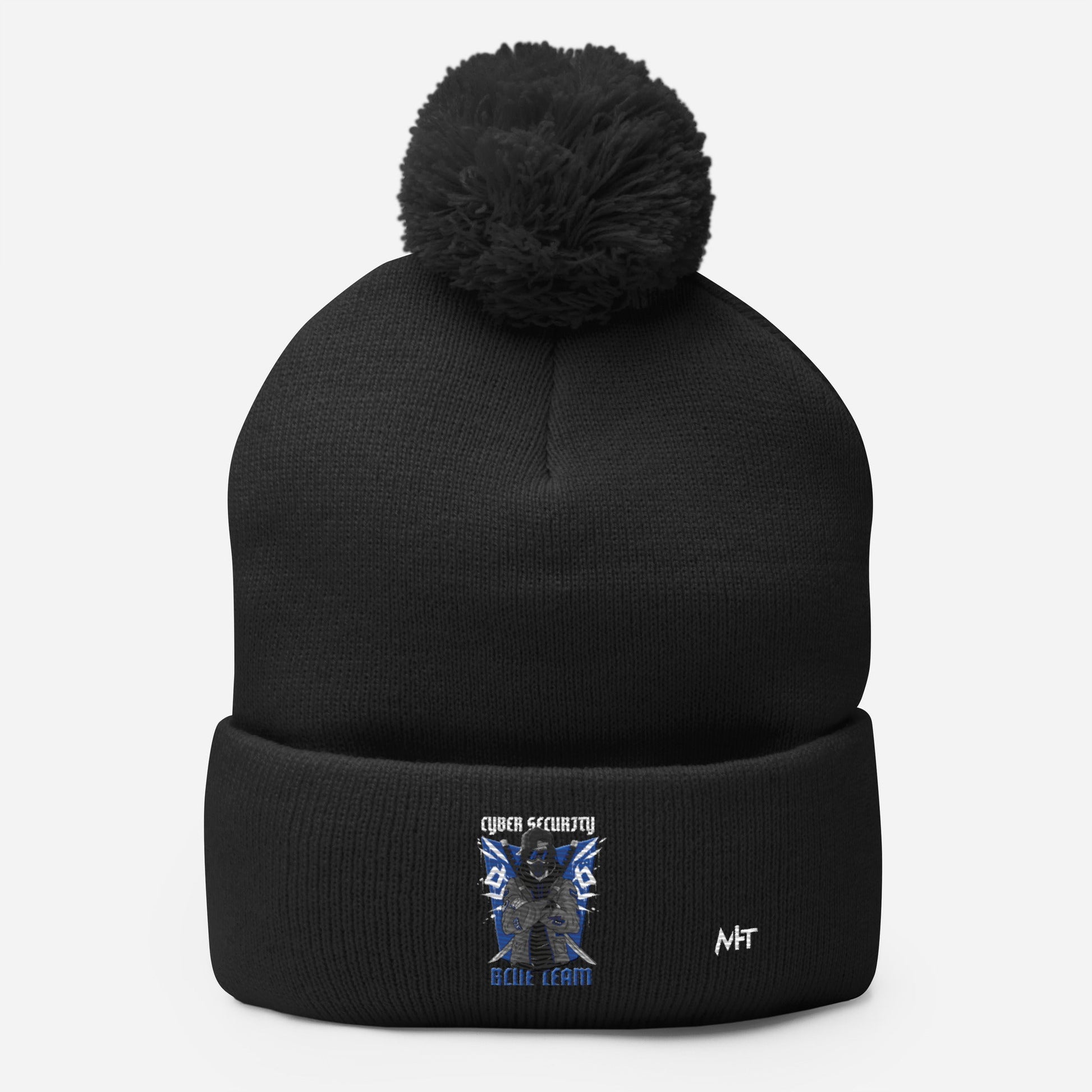 Cyber Security Blue Team V3 - Pom-Pom Beanie by DarkByteGear