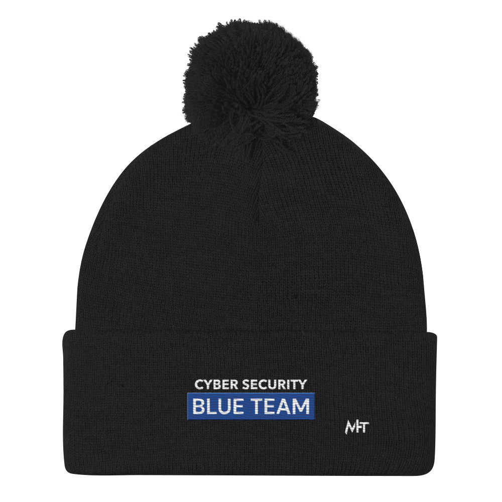 Cyber Security Blue Team V7 - Pom-Pom Beanie by DarkByteGear