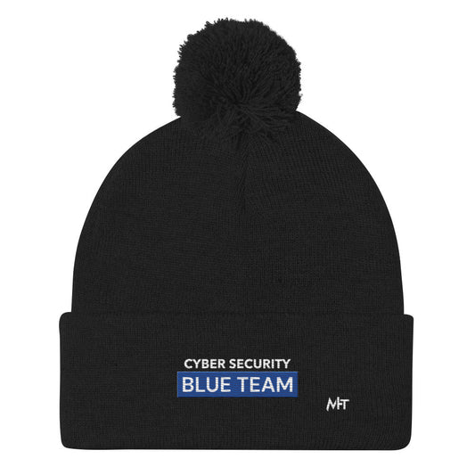 Cyber Security Blue Team V7 - Pom-Pom Beanie by DarkByteGear