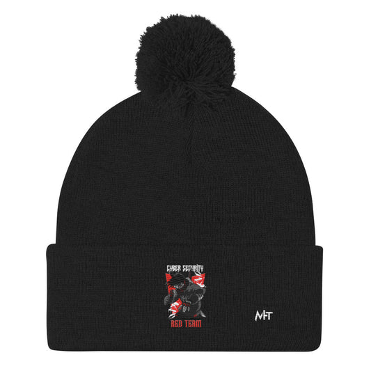 Cyber Security Red Team V3 - Pom-Pom Beanie by DarkByteGear