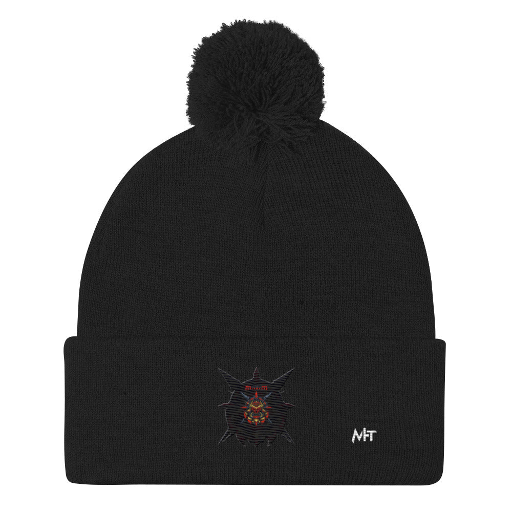 Cyberware Ronin Mecha - Pom-Pom Beanie by DarkByteGear