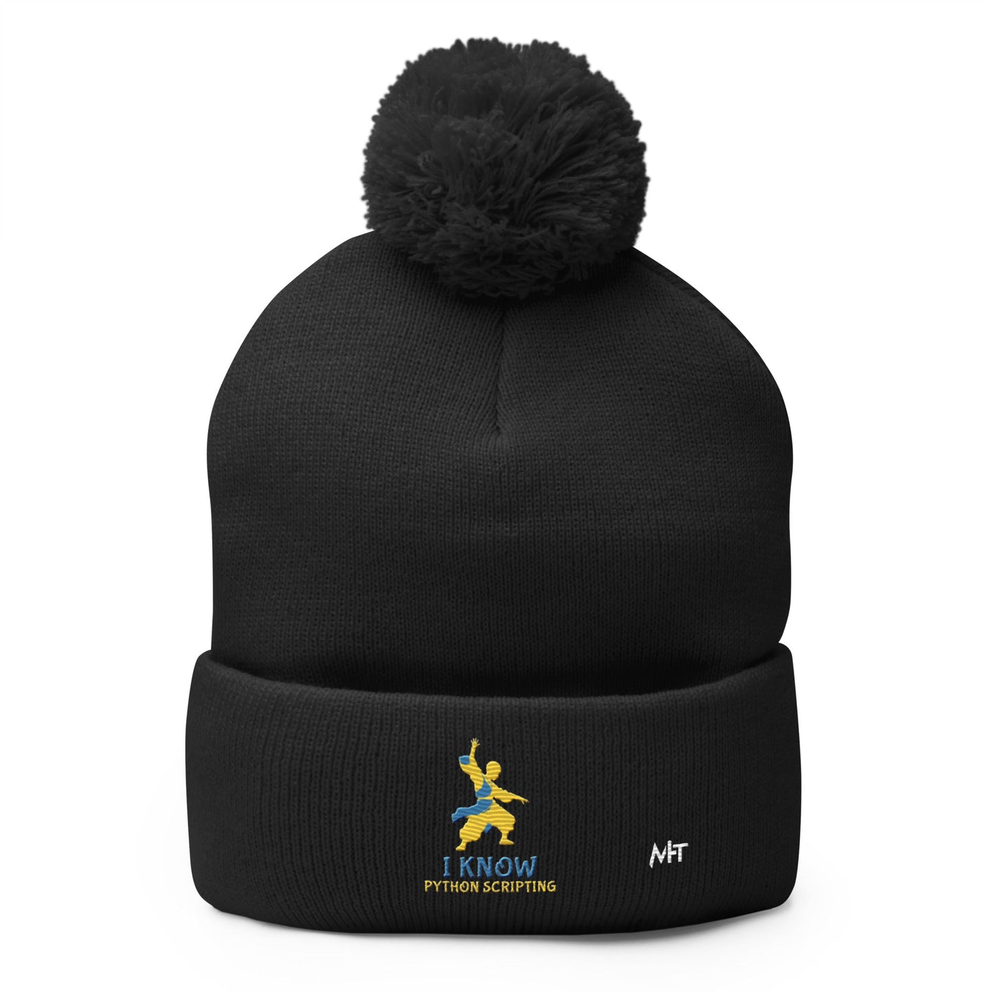 I Know Python Scripting - Pom-Pom Beanie by DarkByteGear