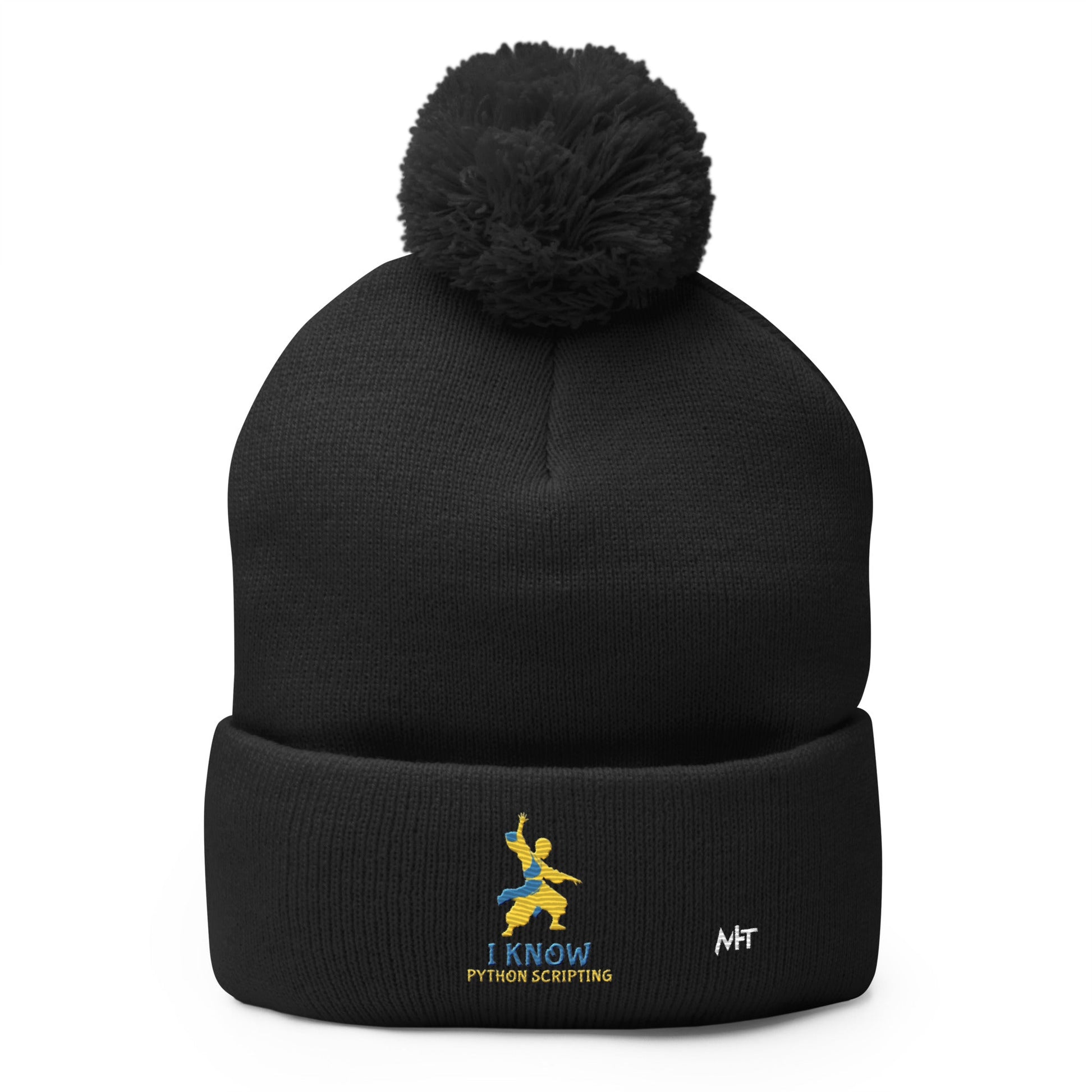I Know Python Scripting - Pom-Pom Beanie by DarkByteGear