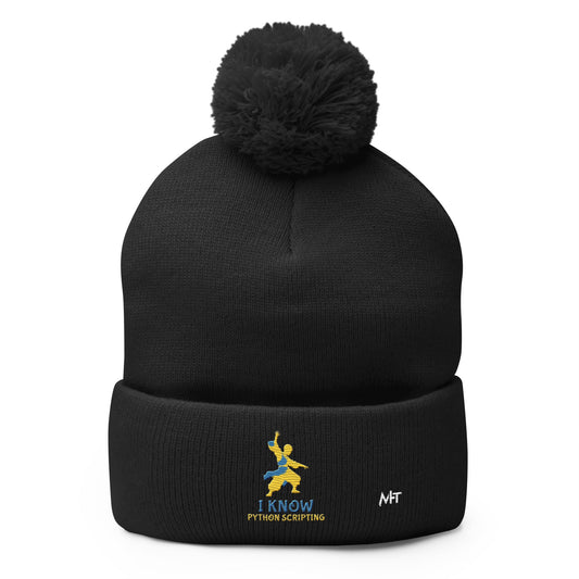 I Know Python Scripting - Pom-Pom Beanie by DarkByteGear