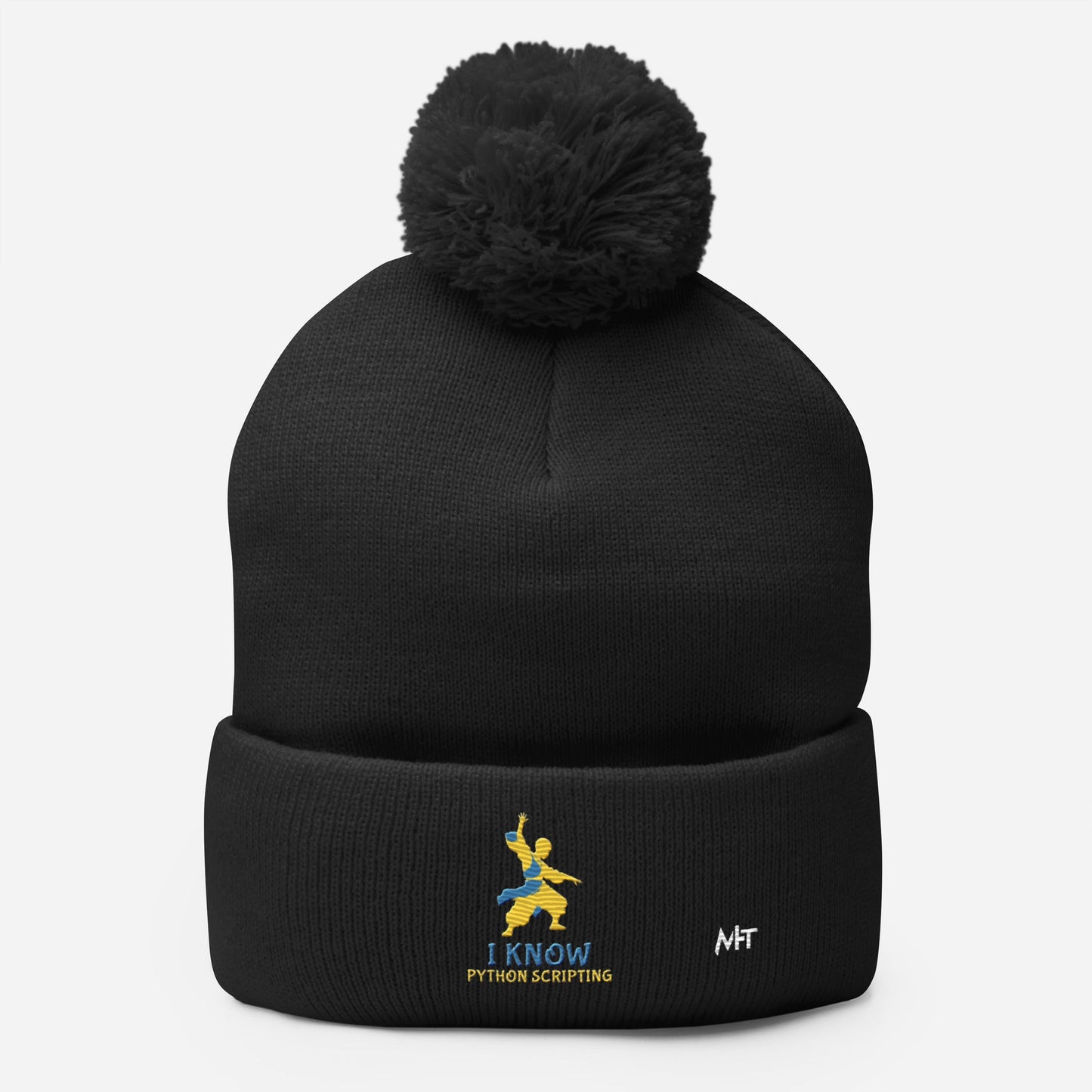I Know Python Scripting - Pom-Pom Beanie by DarkByteGear