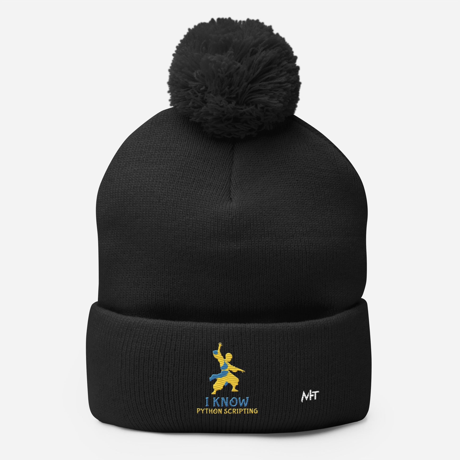 I Know Python Scripting - Pom-Pom Beanie by DarkByteGear