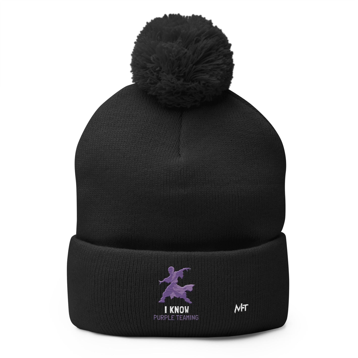 I Know Purple Teaming - Pom-Pom Beanie by DarkByteGear