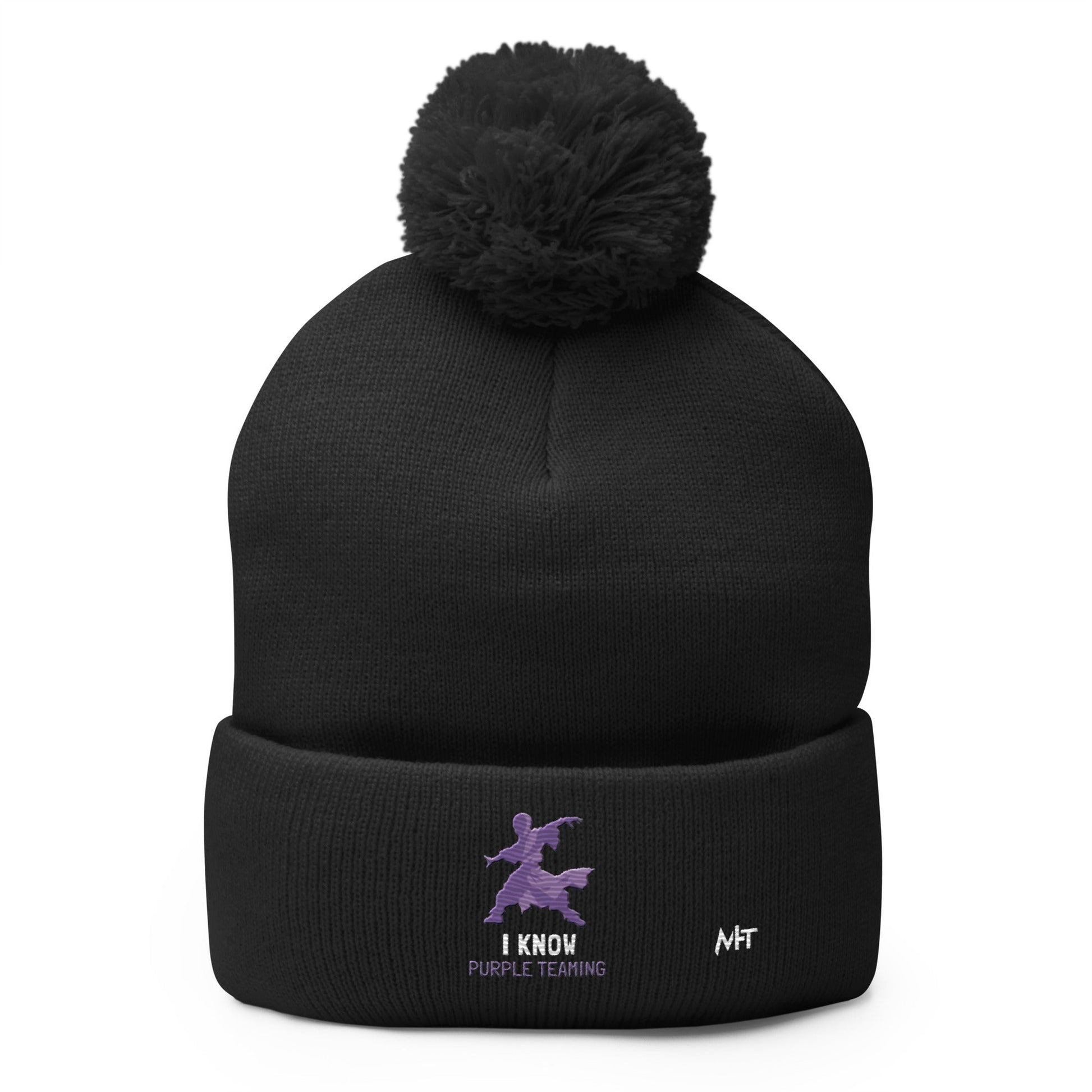 I Know Purple Teaming - Pom-Pom Beanie by DarkByteGear