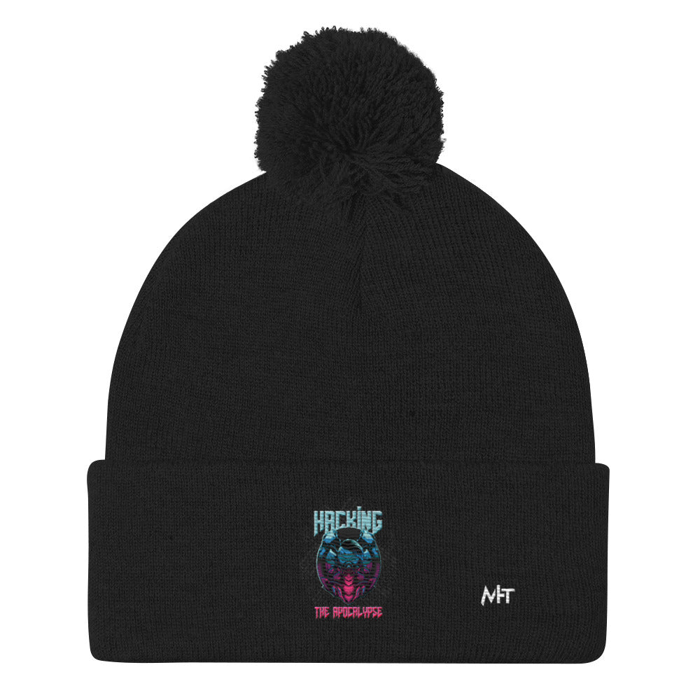 Hacking the apocalypse V2 - Pom-Pom Beanie by DarkByteGear