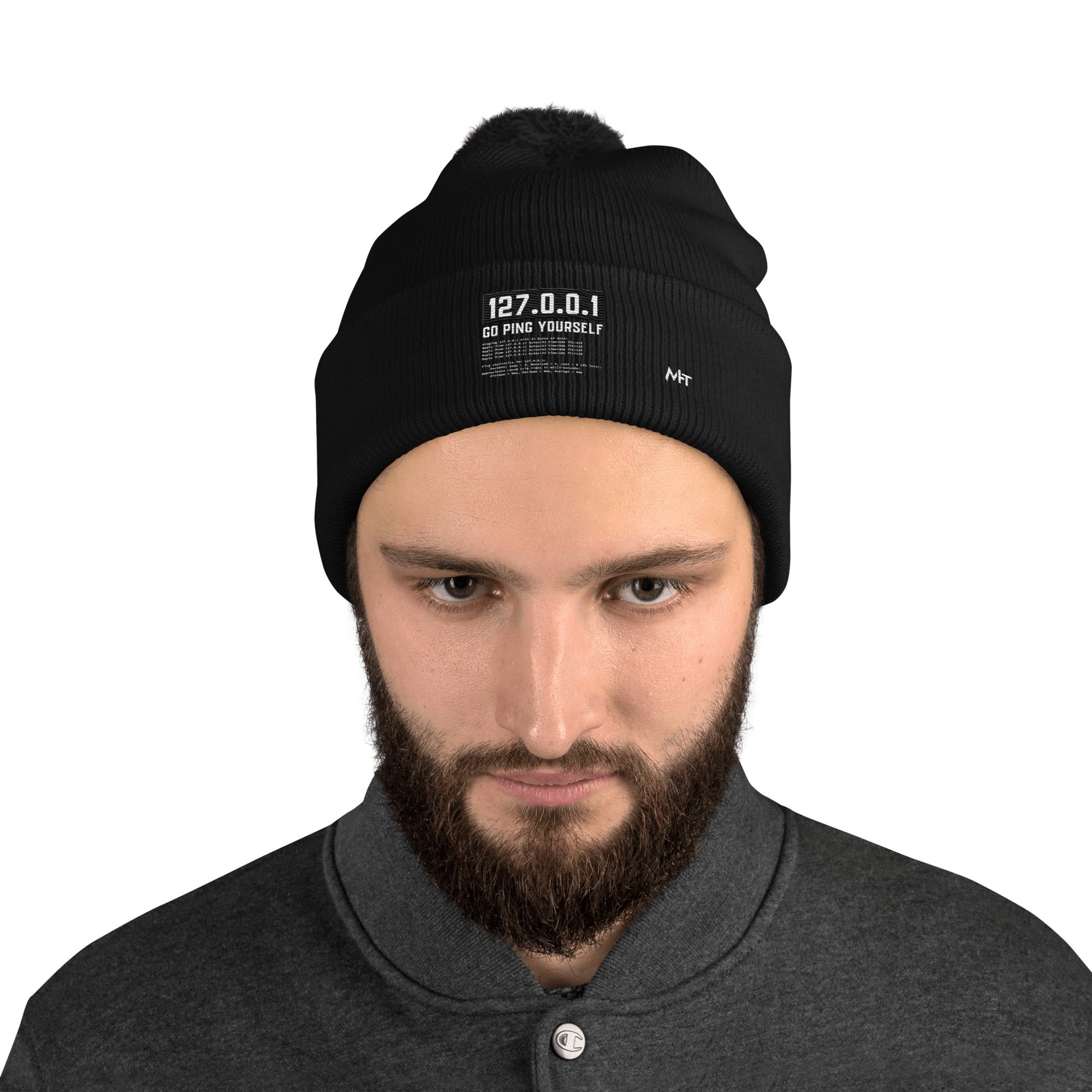 Go ping yourself - Pom-Pom Beanie by DarkByteGear