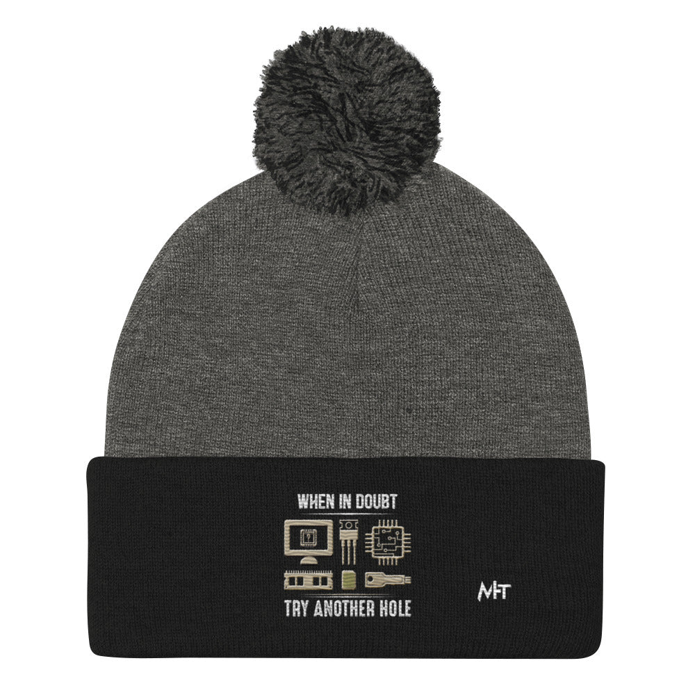 When in doubt, Try another hole V1 - Pom-Pom Beanie by DarkByteGear