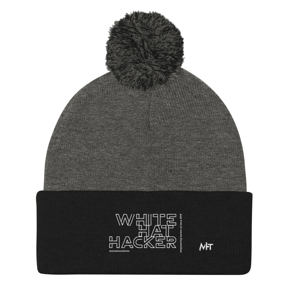 White Hat Hacker - Pom-Pom Beanie by DarkByteGear