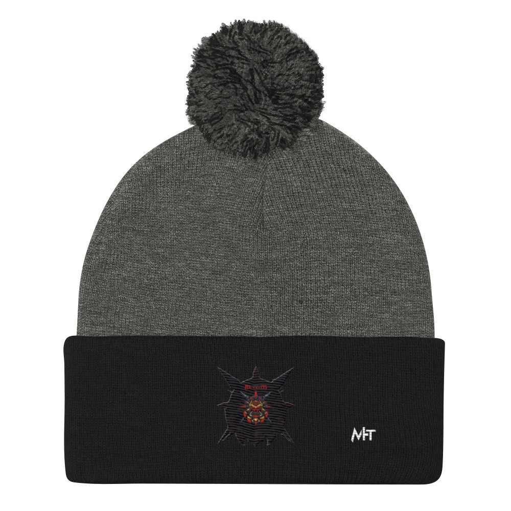 Cyberware Ronin Mecha - Pom-Pom Beanie by DarkByteGear