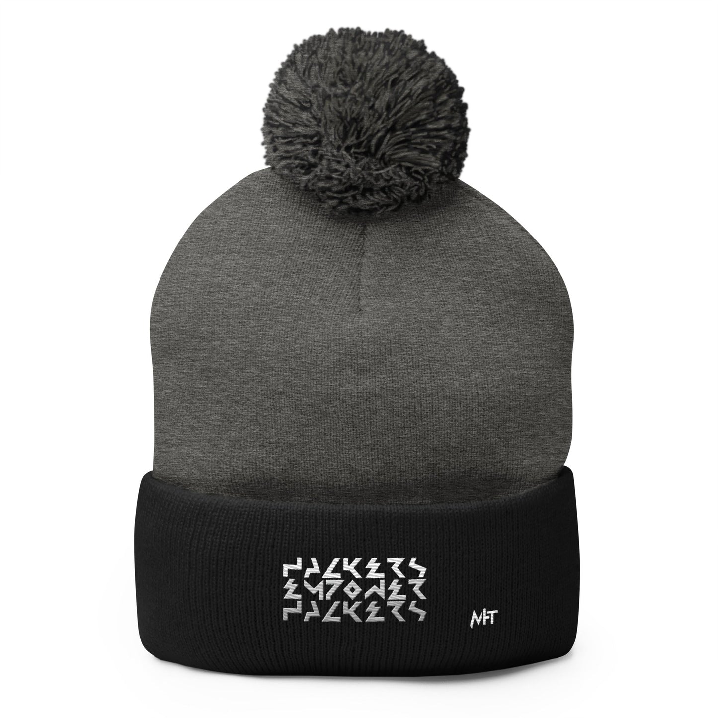 Hackers Empower Hackers V4 - Pom-Pom Beanie by DarkByteGear