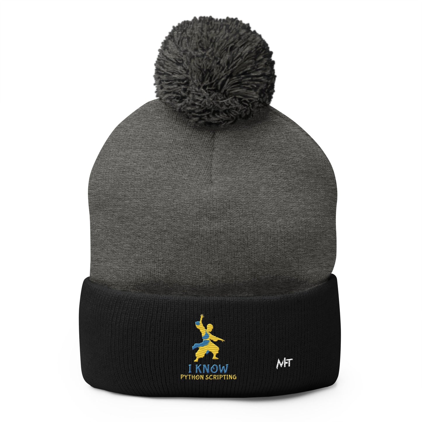 I Know Python Scripting - Pom-Pom Beanie by DarkByteGear