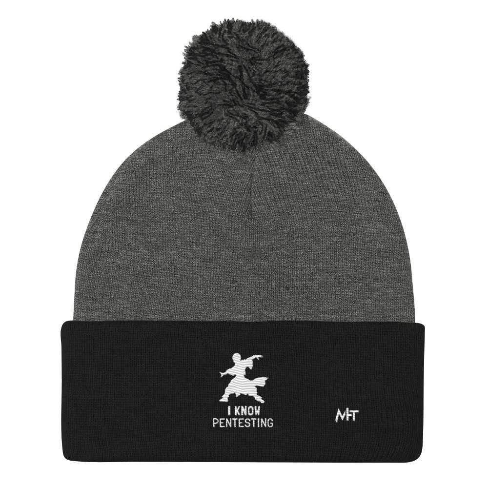 I Know Pentesting - Pom-Pom Beanie by DarkByteGear