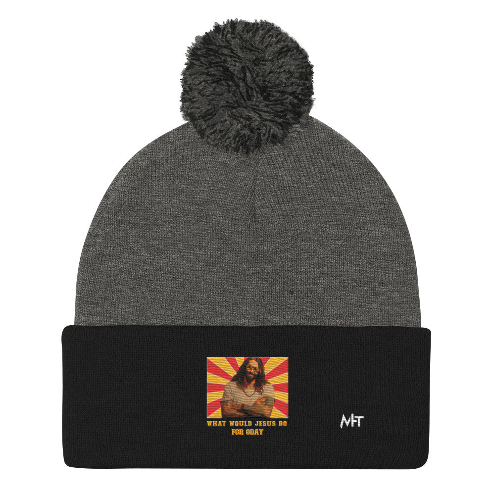 What would Jesus do for 0day v1 - Pom-Pom Beanie by DarkByteGear