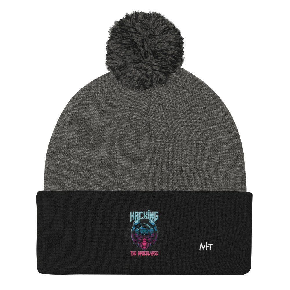 Hacking the apocalypse V2 - Pom-Pom Beanie by DarkByteGear