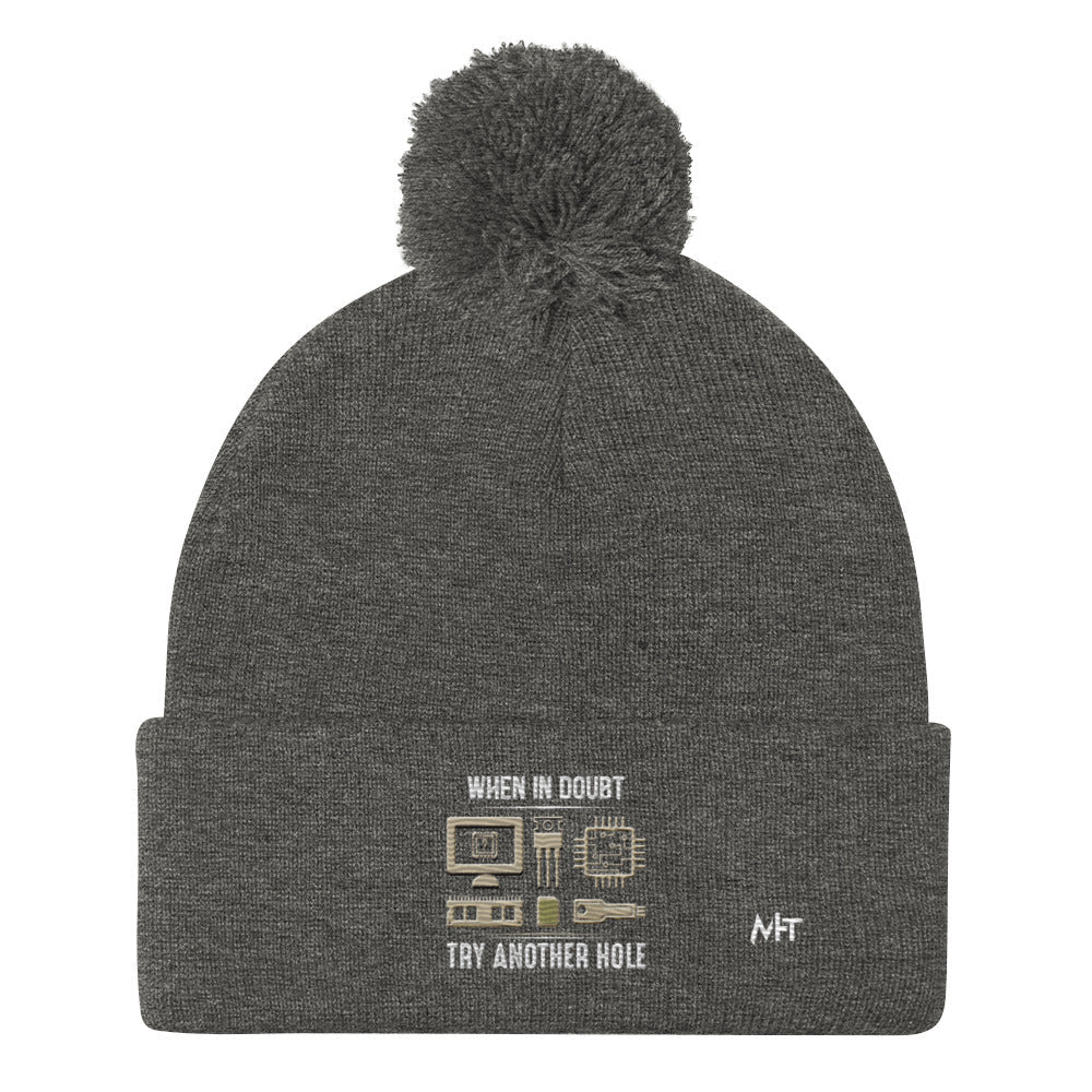 When in doubt, Try another hole V1 - Pom-Pom Beanie by DarkByteGear