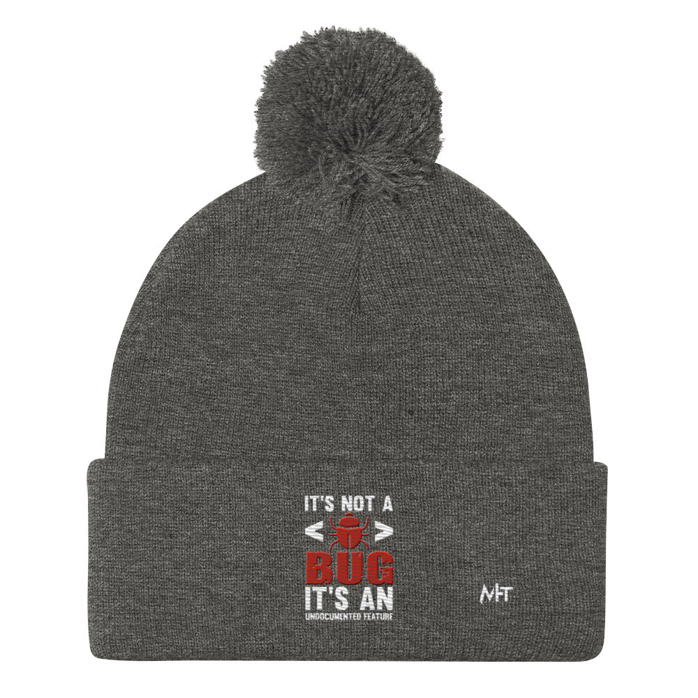 It's not a Bug; it's an Undocumented Feature - Pom-Pom Beanie by DarkByteGear