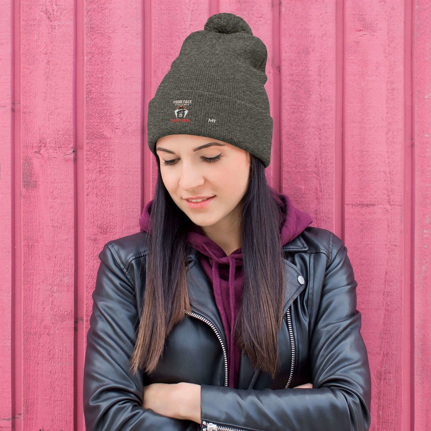 Your Face Tells me Everything - Pom-Pom Beanie by DarkByteGear