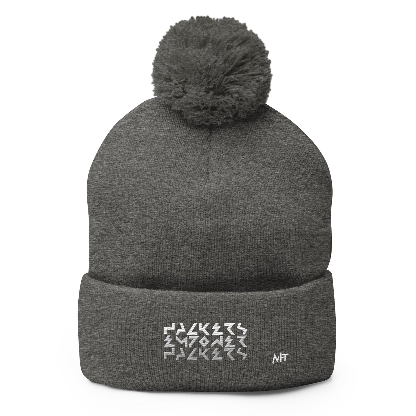 Hackers Empower Hackers V4 - Pom-Pom Beanie by DarkByteGear