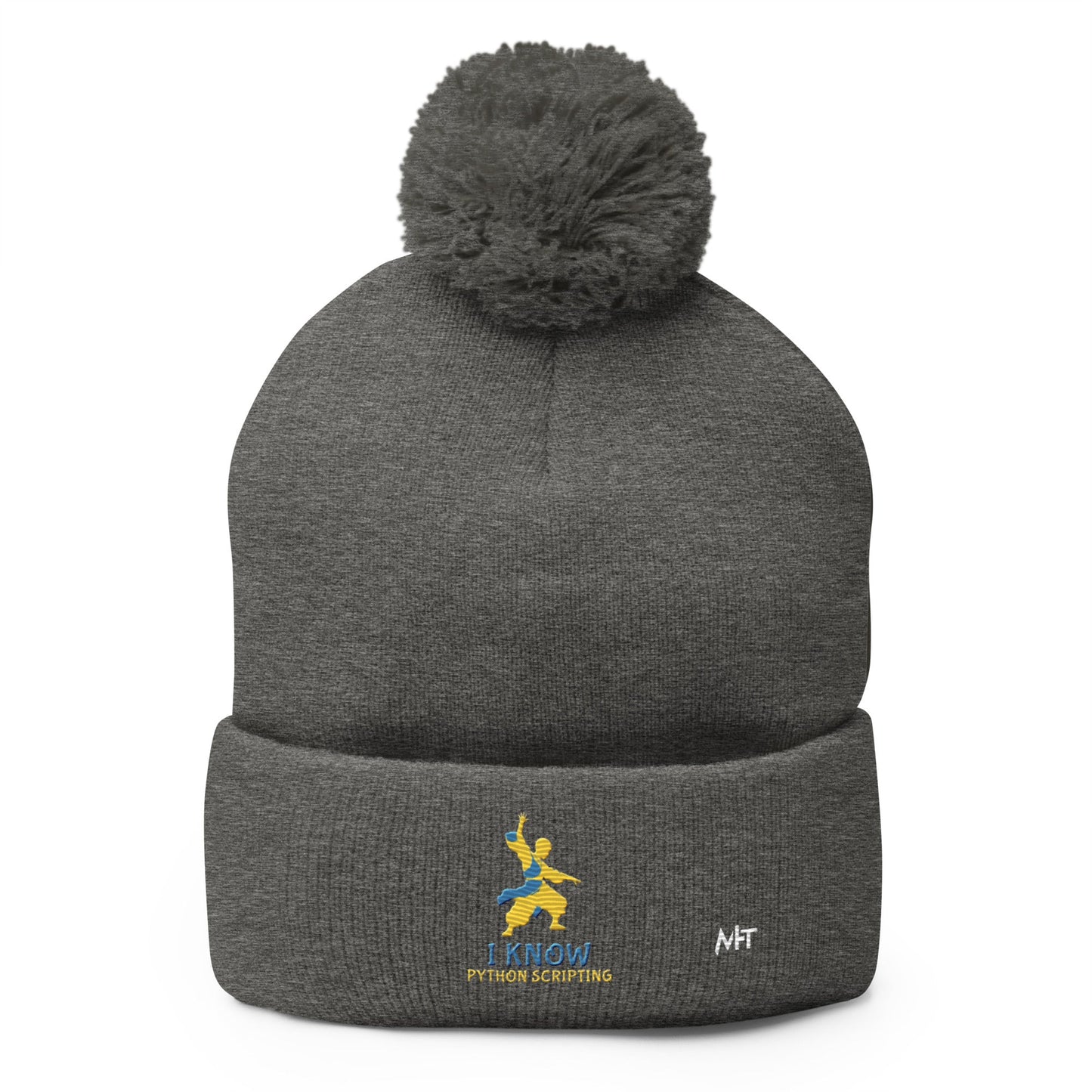 I Know Python Scripting - Pom-Pom Beanie by DarkByteGear