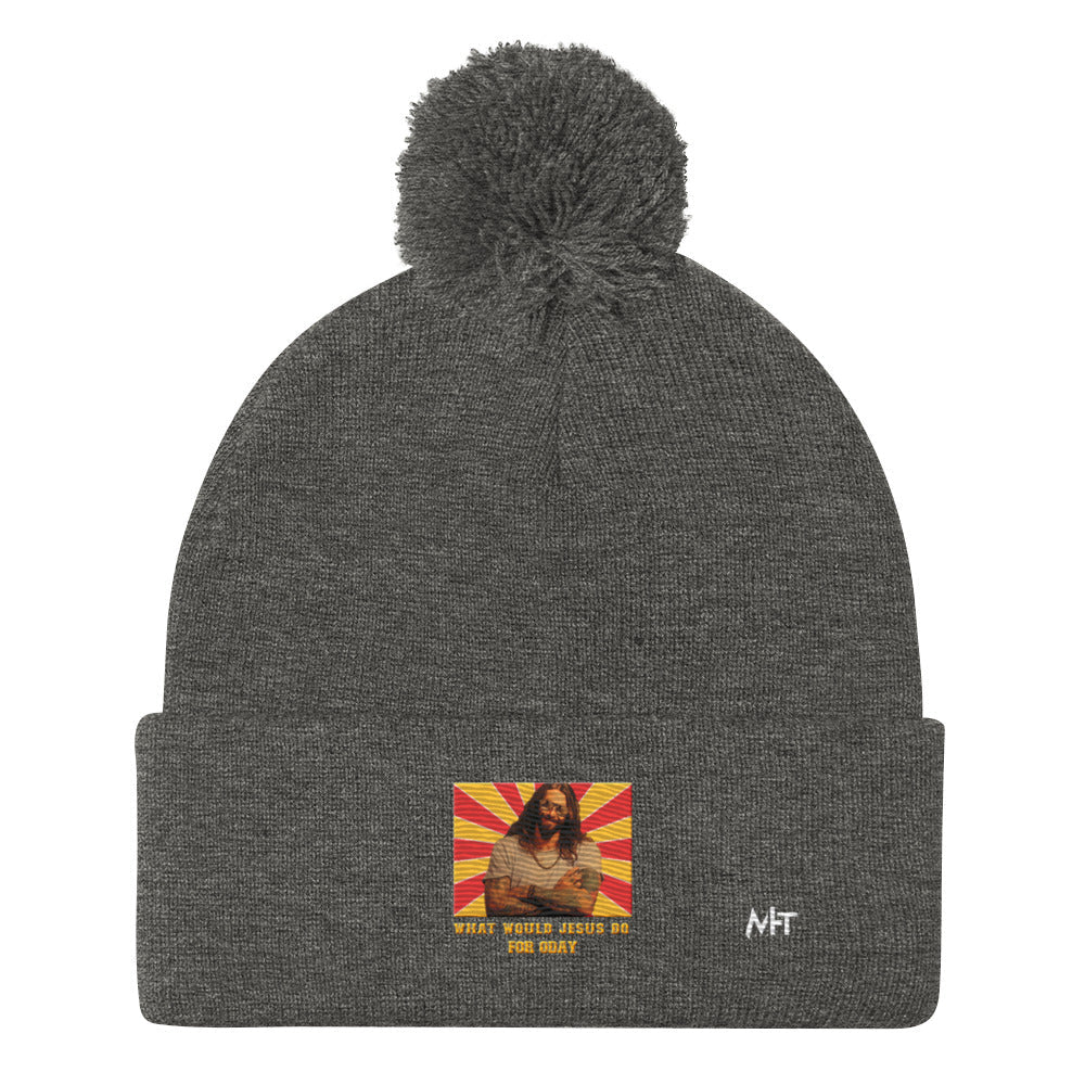 What would Jesus do for 0day v1 - Pom-Pom Beanie by DarkByteGear