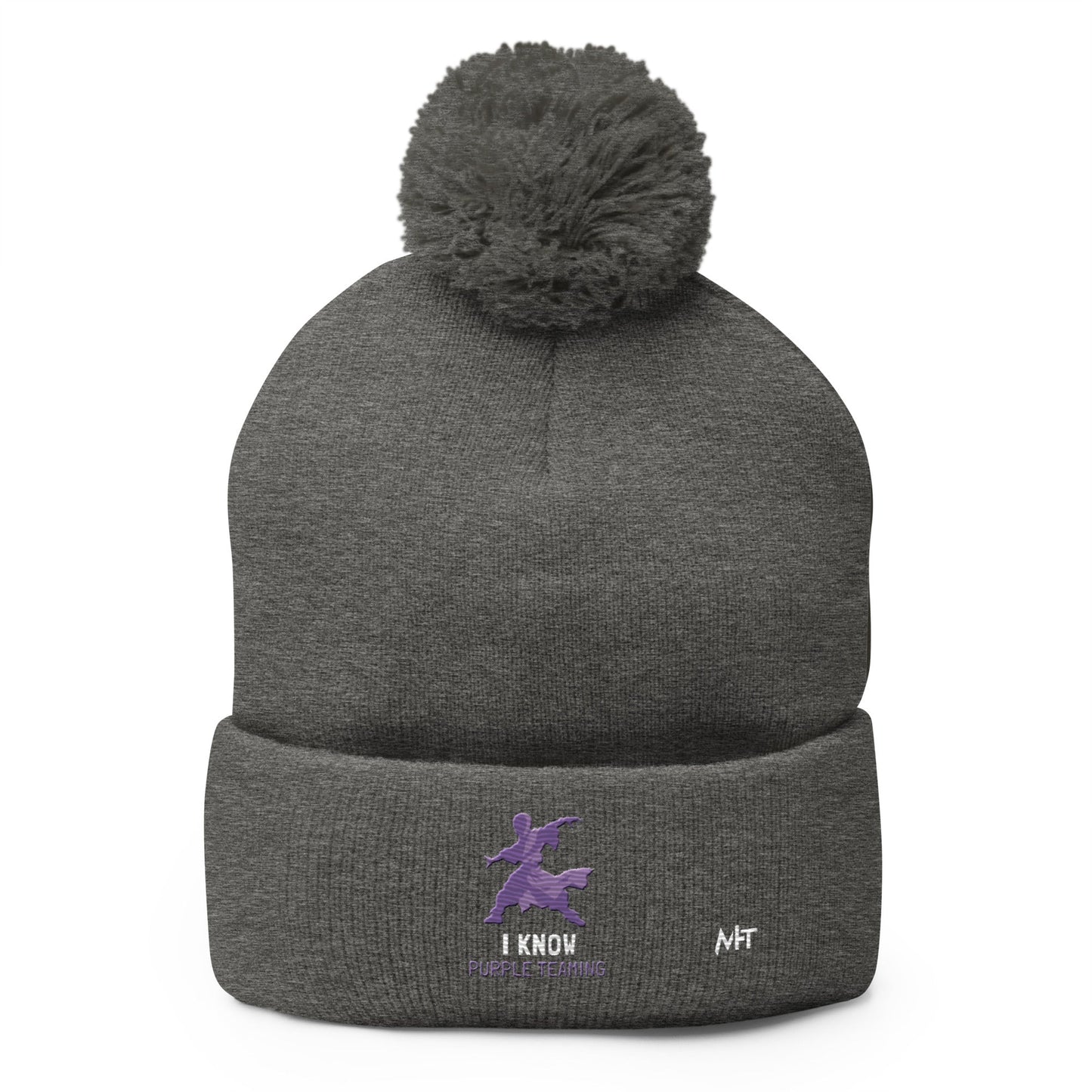 I Know Purple Teaming - Pom-Pom Beanie by DarkByteGear