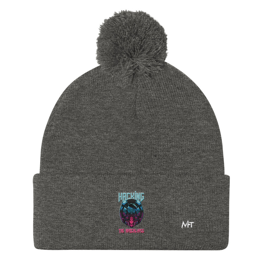 Hacking the apocalypse V2 - Pom-Pom Beanie by DarkByteGear