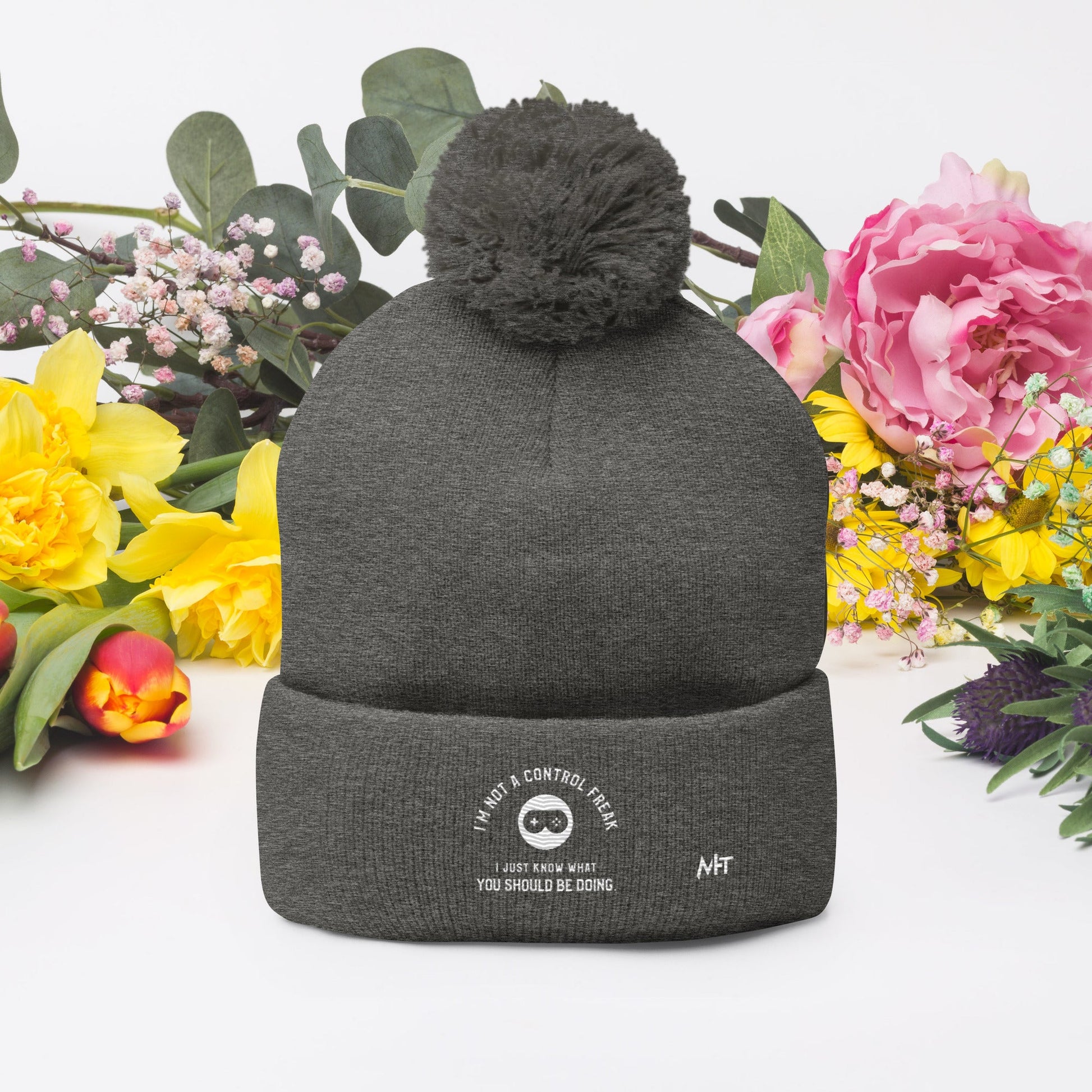 I am not a Control freak, I just Know what you should be doing - Pom-Pom Beanie by DarkByteGear