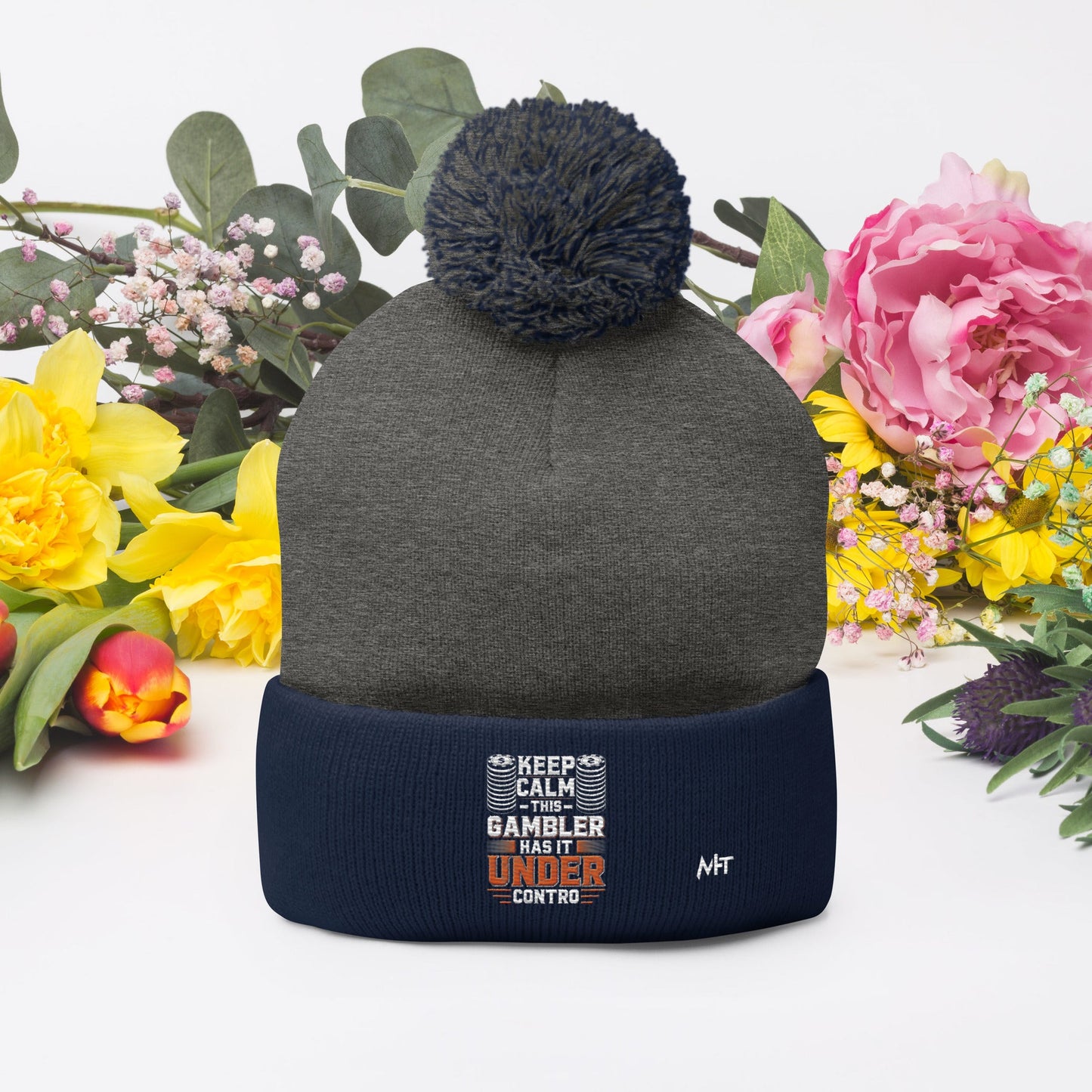 Keep Calm: This Gambler Has it under Control - Pom-Pom Beanie by DarkByteGear