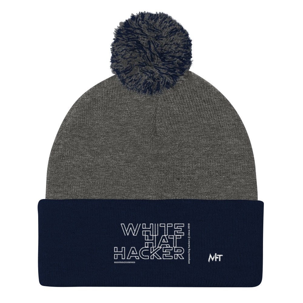 White Hat Hacker - Pom-Pom Beanie by DarkByteGear