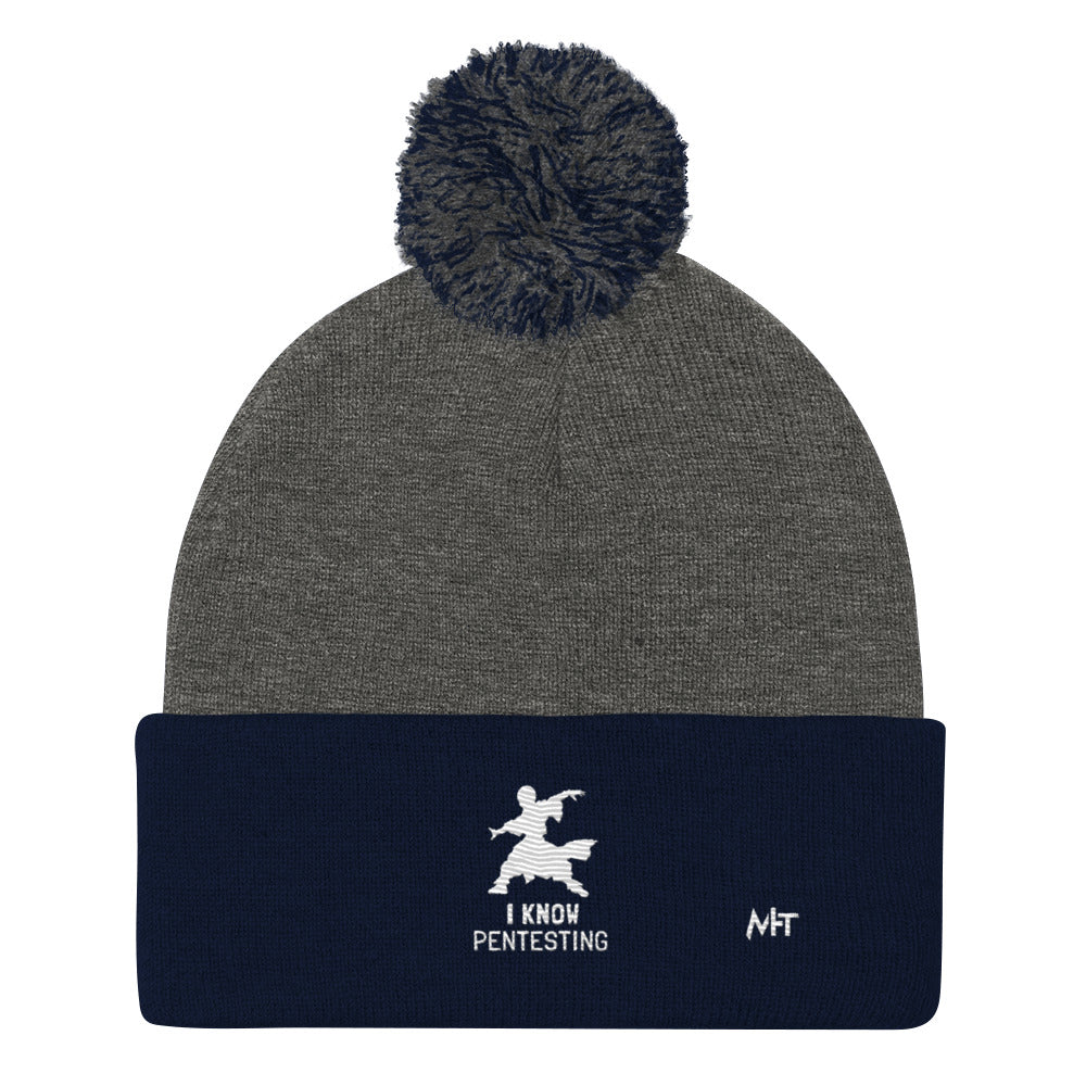 I Know Pentesting - Pom-Pom Beanie by DarkByteGear