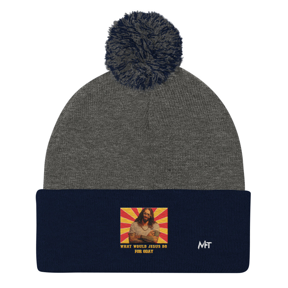 What would Jesus do for 0day v1 - Pom-Pom Beanie by DarkByteGear