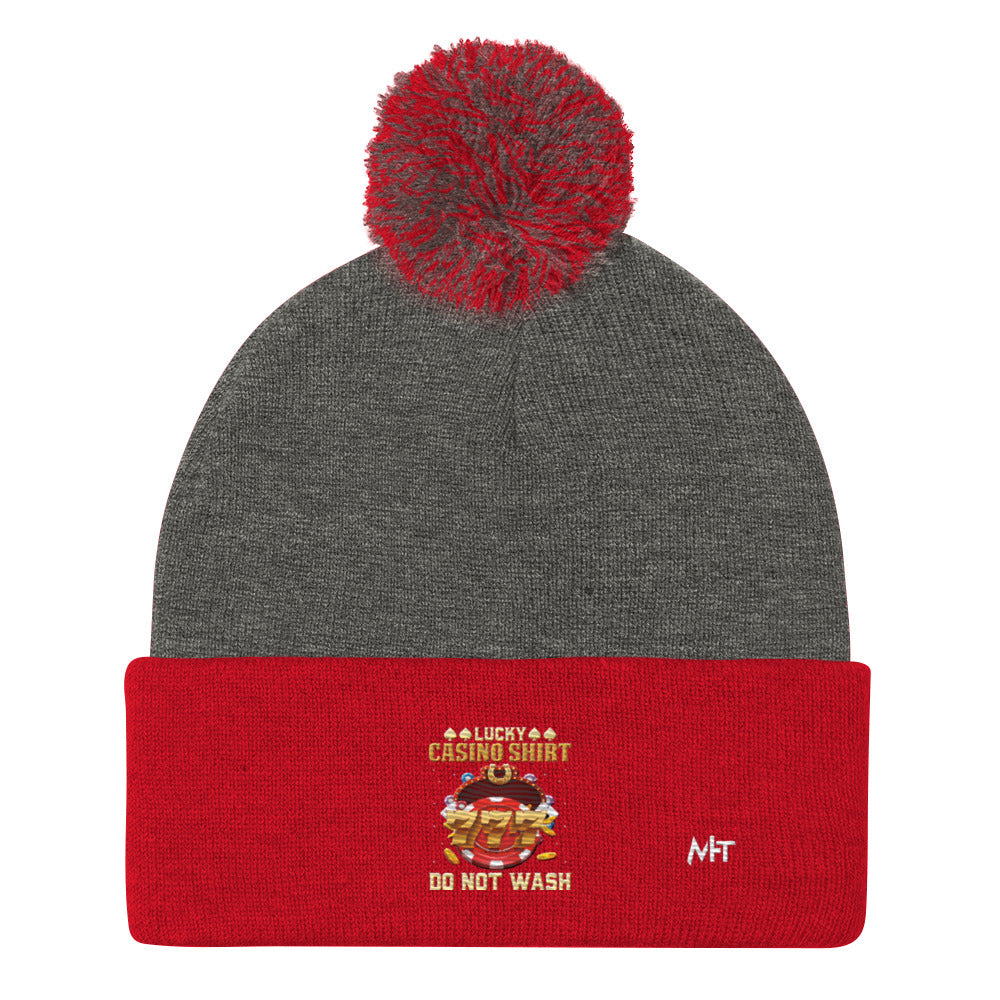 Lucky Casino Shirt Do Not Wash - Pom-Pom Beanie by DarkByteGear