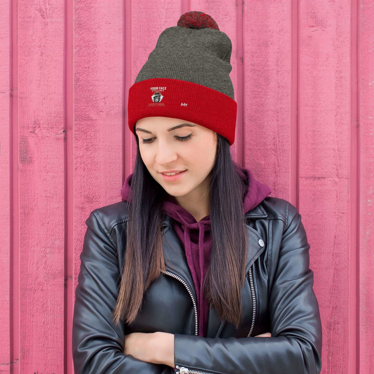 Your Face Tells me Everything - Pom-Pom Beanie by DarkByteGear