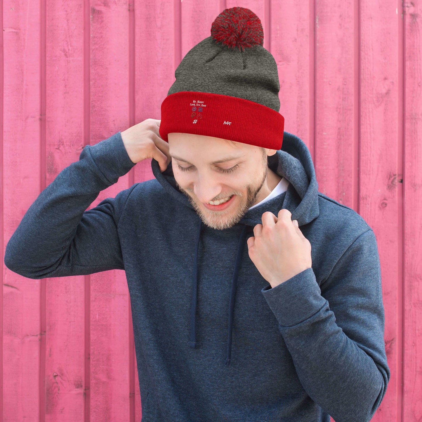 Air, Water, Earth, Fire, Root - Pom-Pom Beanie by DarkByteGear