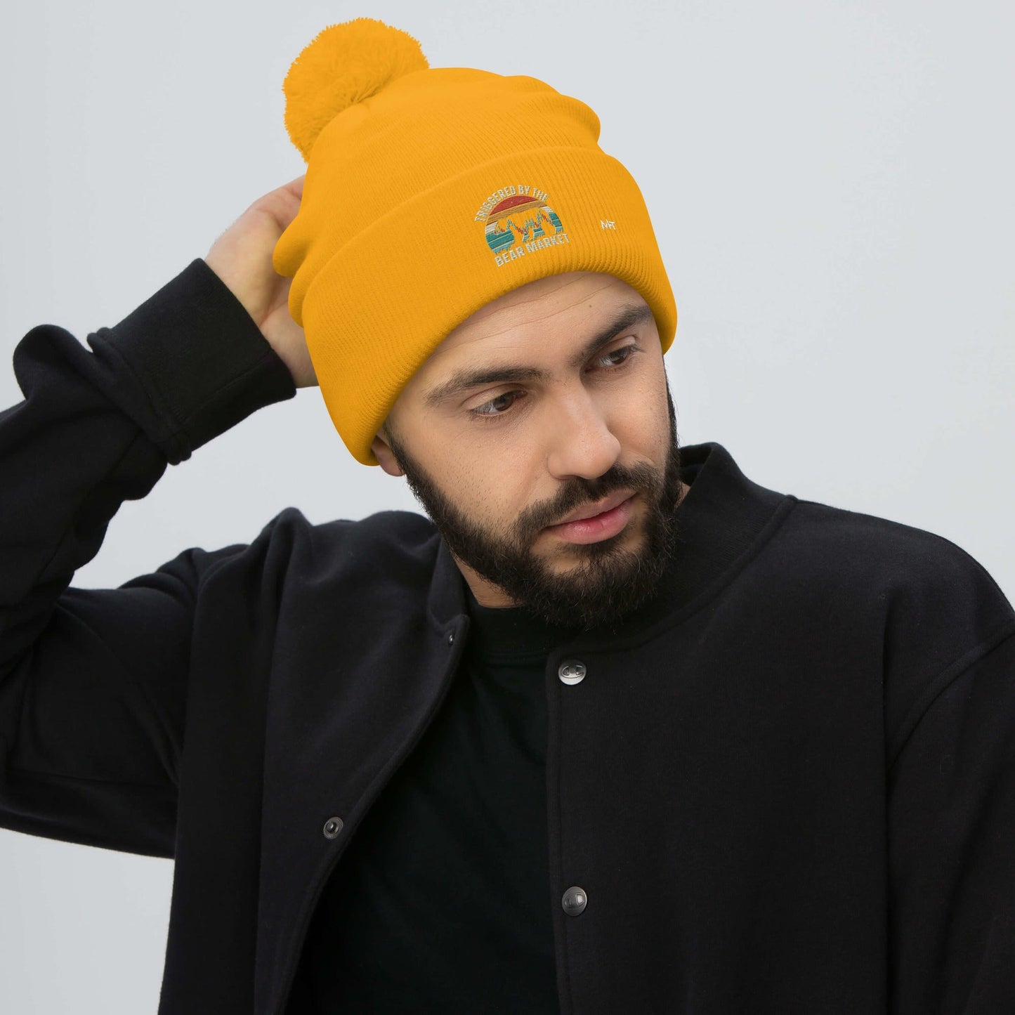 Triggered by the Bear Market - Pom-Pom Beanie by DarkByteGear